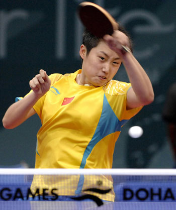 Chinese table tennis squad prepare for Asian Games