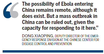 We're ready if Ebola arrives, say health officials