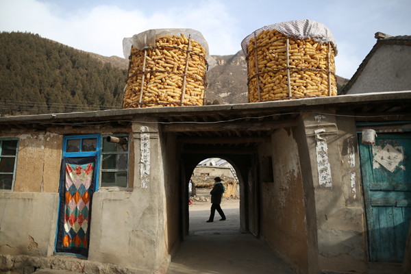 A villager's house in Luotuowan village, Fuping County, Dec 31, 2013. Poor village gets $48 million after Xi's visit