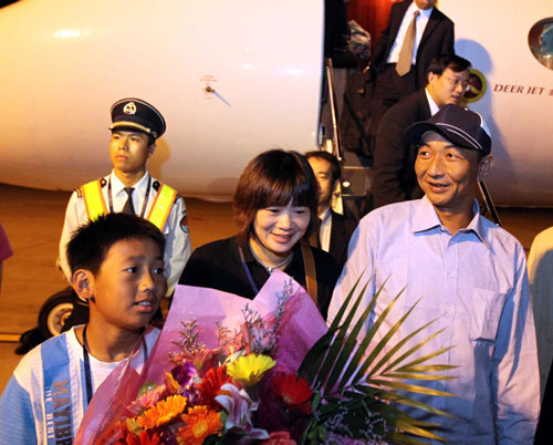 Captain back home by chartered plane