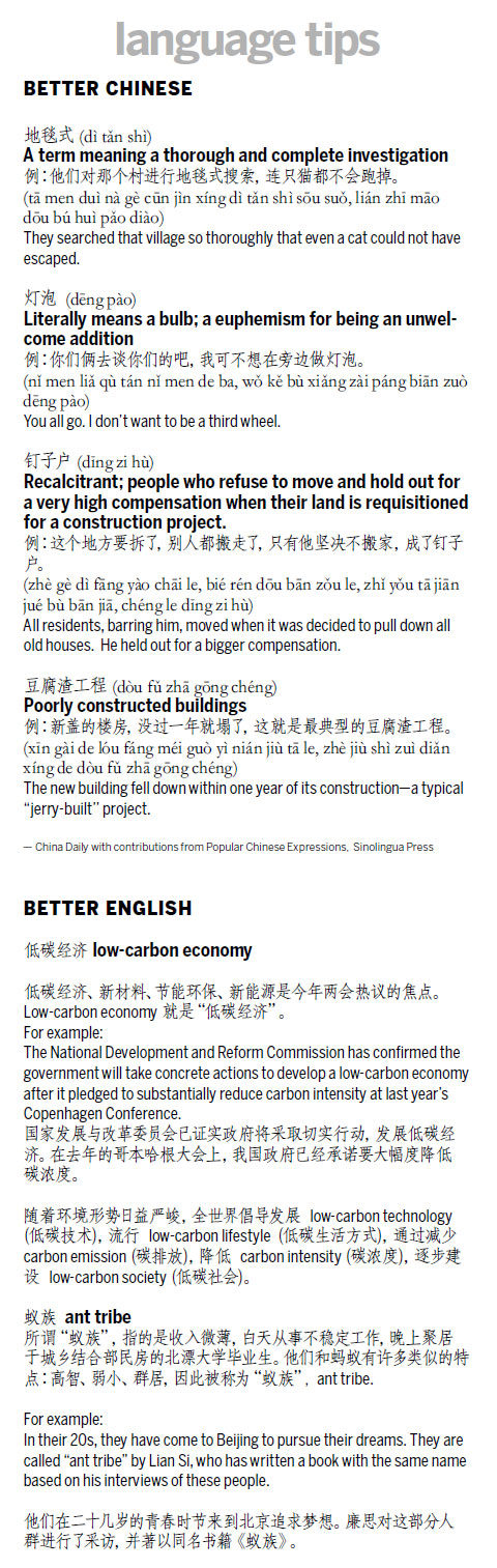 燈泡 bulb 豆腐渣工程 poorly constructed buildings