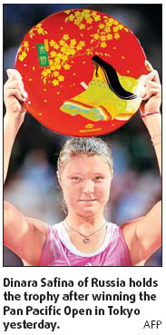 Safina overcomes Kuznetsova to win Pan Pacific Open