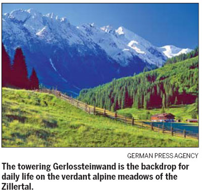 Combine work with play by milking cows in the Alps