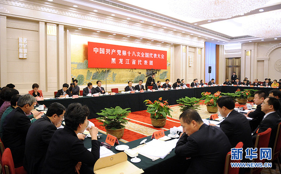 黑龍江省代表團(tuán)討論對中外記者開放