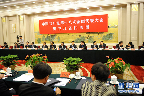 黑龍江省代表團(tuán)討論對中外記者開放