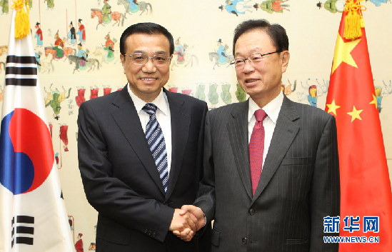 李克強(qiáng)會(huì)見韓國(guó)國(guó)會(huì)議長(zhǎng)樸熺太