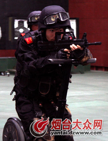 煙臺(tái)武警苦練硬功 為海陽(yáng)亞沙會(huì)保駕護(hù)航