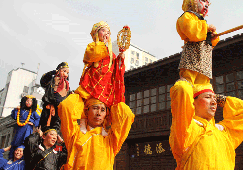 “肩膀上的藝術奇葩”沙縣肩膀戲亮相兩岸民間嘉年華