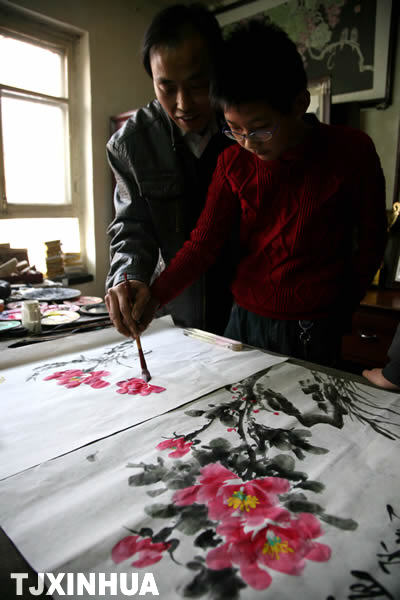 天津農(nóng)村有個(gè)免費(fèi)國(guó)畫班