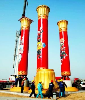 民族團結(jié)柱遷至奧林匹克公園 擺放方案未定