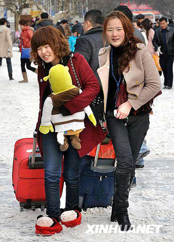 雪停啦！回家啦！