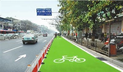 武漢將投資千萬(wàn)建百條彩色自行車道