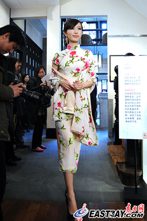 石庫門文化周展現(xiàn)老上海情調(diào) 花樣美女旗袍秀助興