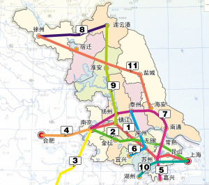 江蘇擬到2020年建11條鐵路 提“長三角人”概念