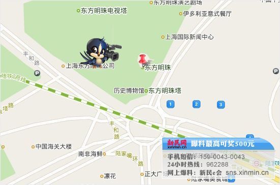 上海東方明珠塔頂發(fā)生火災 疑遭雷擊(圖)