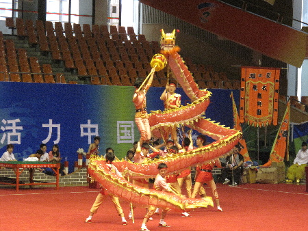四體會(huì)舞龍比賽 英姿颯爽顯龍威-廣東失利 江蘇奪魁