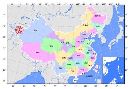 新疆烏恰縣14時(shí)38分發(fā)生5.1級(jí)地震