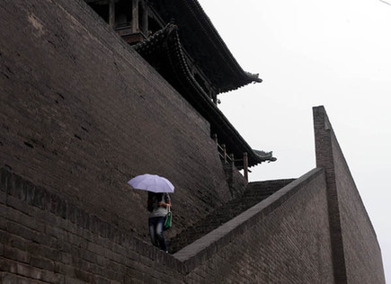 雨中游平遙