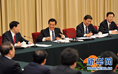 胡錦濤總書記參加江蘇代表團審議側(cè)記