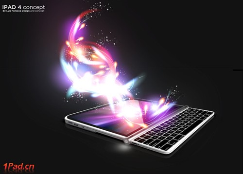 蘋(píng)果iPad 4概念機(jī)曝光 設(shè)計(jì)側(cè)滑鍵盤(pán)