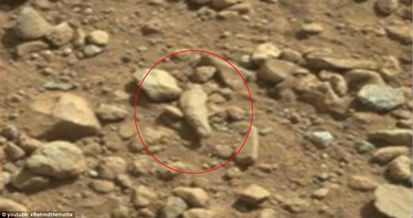 UFO研究者稱發(fā)現(xiàn)類似手指、鞋等形狀火星石塊