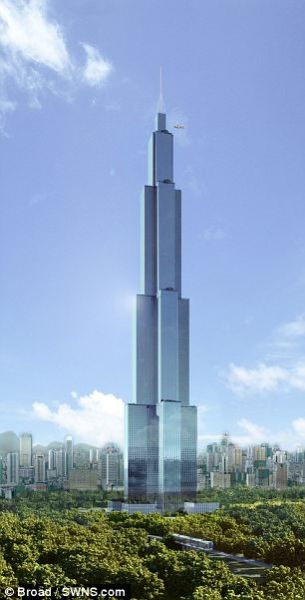 中國長沙擬90天建838米世界最高摩天樓