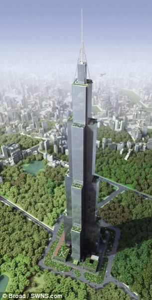 中國長沙擬90天建838米世界最高摩天樓