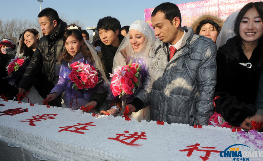 16對(duì)新人“冰城”收獲幸福時(shí)刻