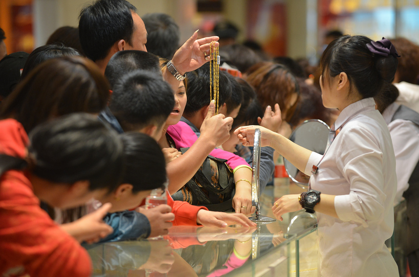 京城菜百黃金銷(xiāo)售熱度不減