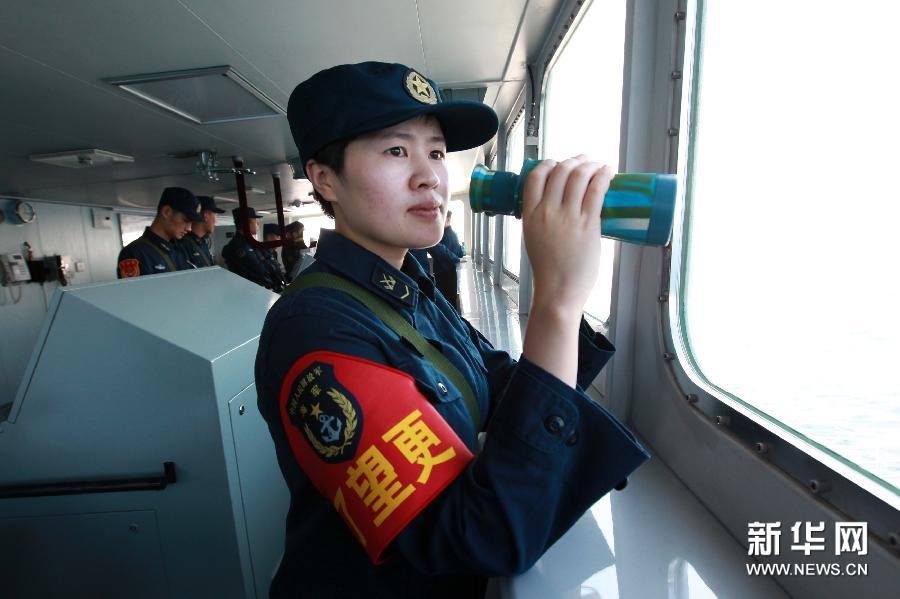 氣勢逼人！中國海軍艦艇編隊在日本海練編隊運動
