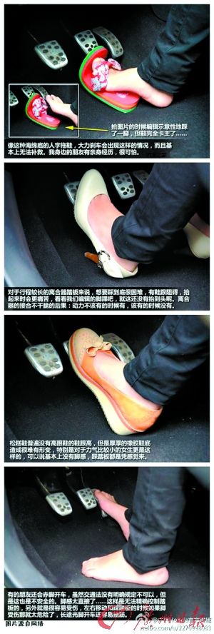 開(kāi)車(chē)穿拖鞋高跟鞋扣2分罰100元！
