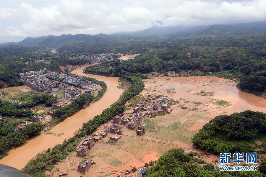 航拍廣東洪水重災(zāi)區(qū)龍窩鎮(zhèn)