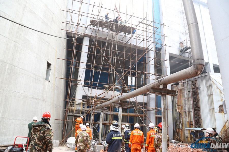 湖北一發(fā)電廠拆除煙囪時發(fā)生垮塌致二人遇難
