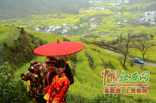 全國網(wǎng)媒記者逛婺源江嶺 邂逅花田喜事贊“天上人間”