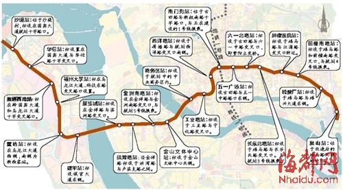 福州地鐵2號線21站點(diǎn)位置初步擬定 爭取年內(nèi)動工