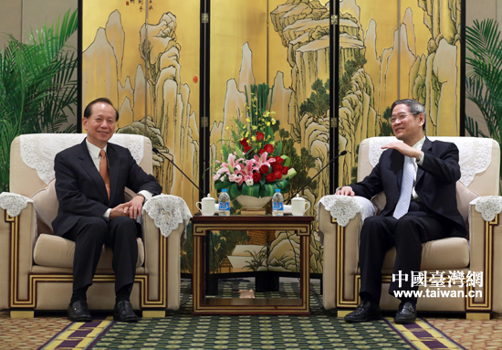 張志軍在廈門會(huì)見(jiàn)親民黨秘書長(zhǎng)秦金生