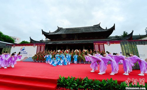兩岸百名兒童在福州千年孔廟開啟“禮樂”旅程
