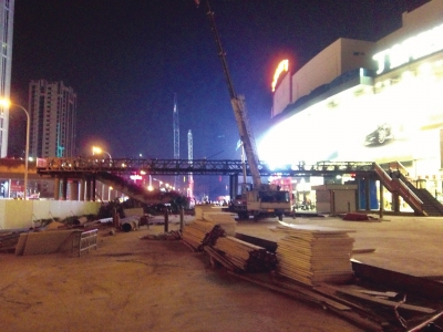 福州萬寶天橋先拆引橋 新增臨時(shí)鋼結(jié)構(gòu)便橋