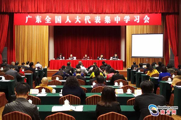 廣東省人大常委會組織在粵的全國人大代表集中學習