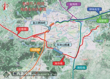 建設(shè)中廣西高鐵：鐵路樞紐牽引6條高鐵進南寧