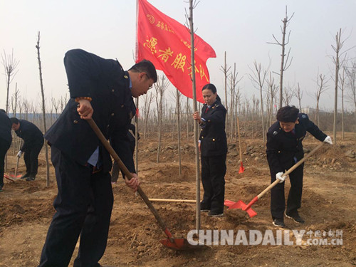 創(chuàng)建文明城市 石家莊南焦客運(yùn)站開展義務(wù)植樹活動(dòng)