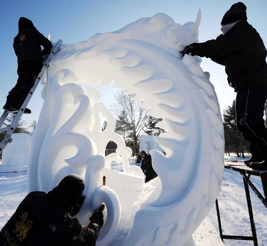 哈爾濱國際雪雕比賽落幕