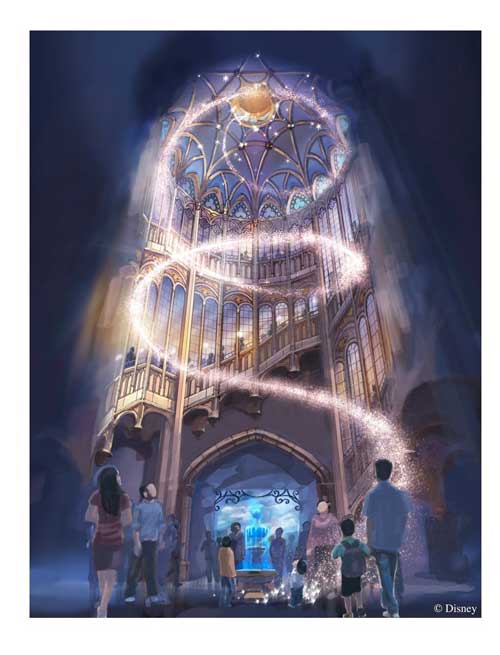 Simulated image of enchanted storybook castles in Shanghai Disney Resort. Disney's new heights