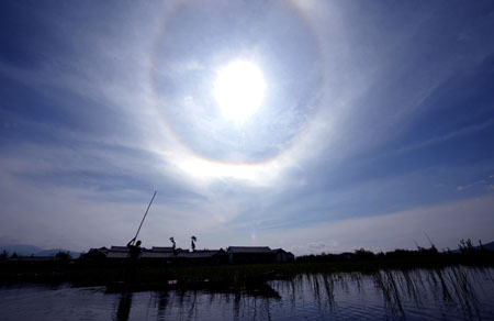Beautiful solar halo in Dali, Yunnan