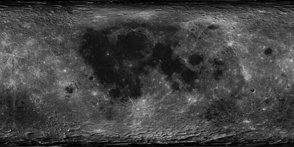 The full coverage of moon images captured by Chang'e-2, China's second moon orbiter, Feb 6, 2012. China publishes high-resolution full moon map