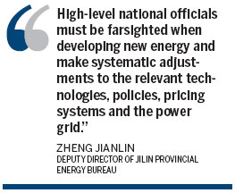 Seven years after China's Renewable Energy Law took effect in January 2006, renewable energy companies are still facing obstacles. Some non-fossil fuel energy companies, which include wind farms and biomass energy plants, are suffering huge financial losses, plagued by high costs and low prices,and the discrepancy between supply and demand. Solution to growth of new-energy firms blowing in the wind