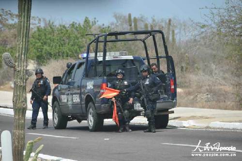 墨西哥警方嚴防死守保G20安全
