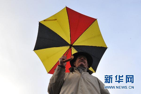 比利時民眾舉行維護國家統(tǒng)一大游行