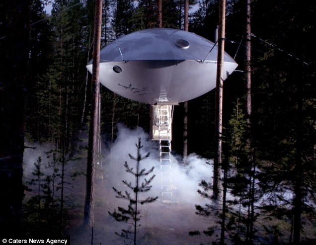 瑞典獨(dú)特“太空酒店”外形酷似UFO 吸引萬(wàn)千科幻迷