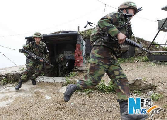 組圖：韓國軍隊在韓朝邊界舉行軍演